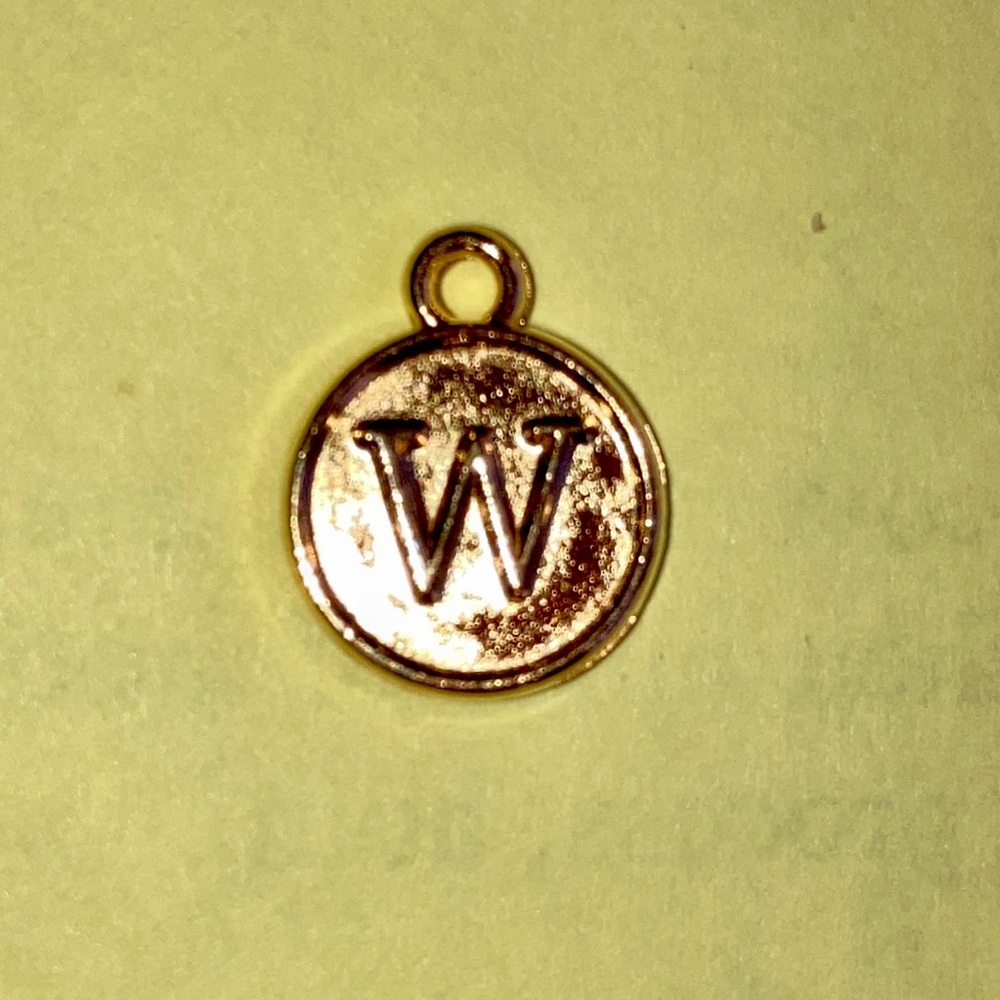“W” Charm jewelry making Necklace bracelet ring baubles keychain ID tag lanyard